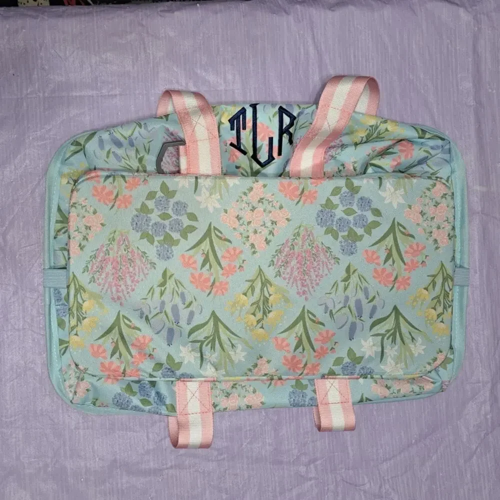 Monogram Initialed TRL Floral Marley Lilly Tote Large Basket